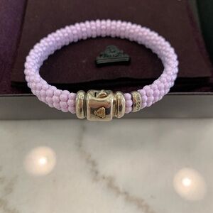 Lagos caviar lilac ceramic bead bracelet 9mm. Size 7.